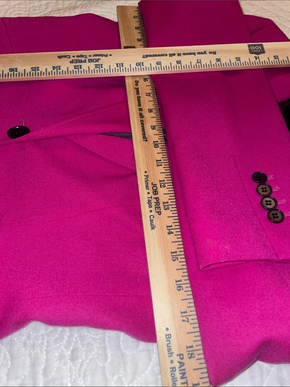 Barbie Pink 99%Wool 1 Button Lined Blazer. Size 4. - Picture 10 of 10